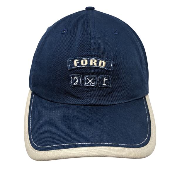 Ford Slideback Hat Blue One Size Adjustable Embroidered Vent Holes - Picture 1 of 10